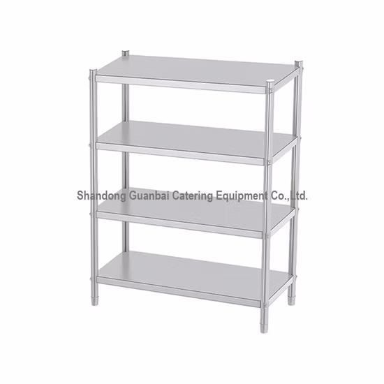 Prateleira de armazenamento de aço inoxidável 304, preço de fábrica, prateleira de aço para armazém de cozinha