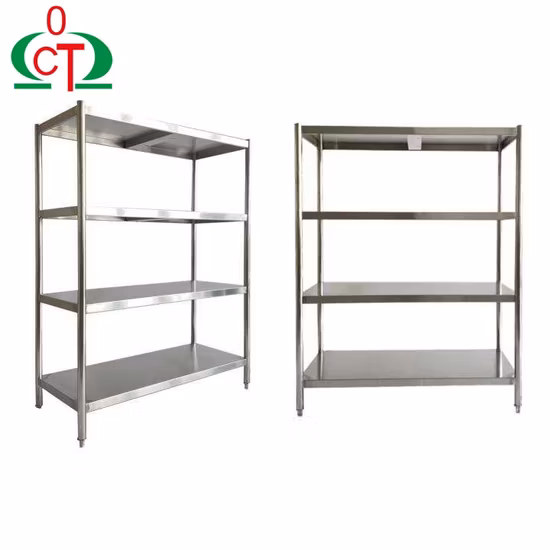 Vendas quentes 201 304 prateleira de armazenamento de cozinha de aço inoxidável para uso em restaurante