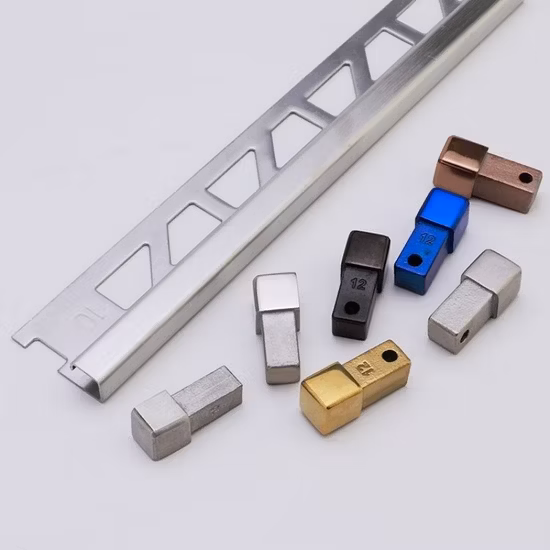 Acessórios de telha de metal de fábrica Niuyuan Guarnição de borda de telha de aço inoxidável para decoração de móveis de piso de parede 201 304 Perfis de telha cerâmica